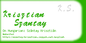 krisztian szantay business card
